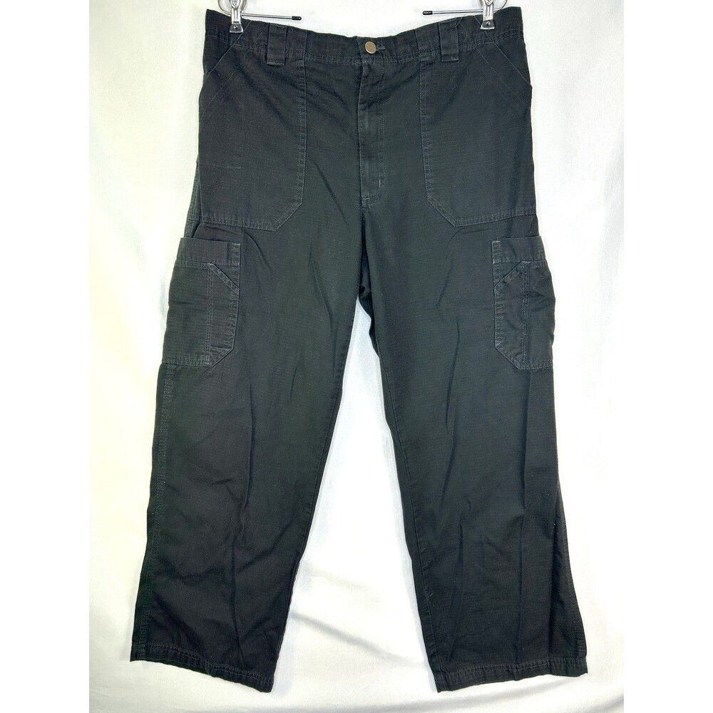 Carhartt Men's Ripstop Multi-Cargo Scrub Pants Black Size Large C54108